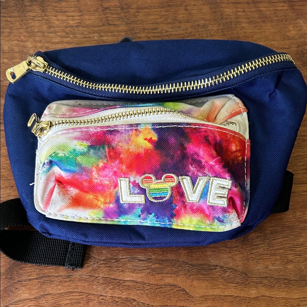 Disney Rainbow LOVE Mickey Collection Travel Fanny Pack Canvas